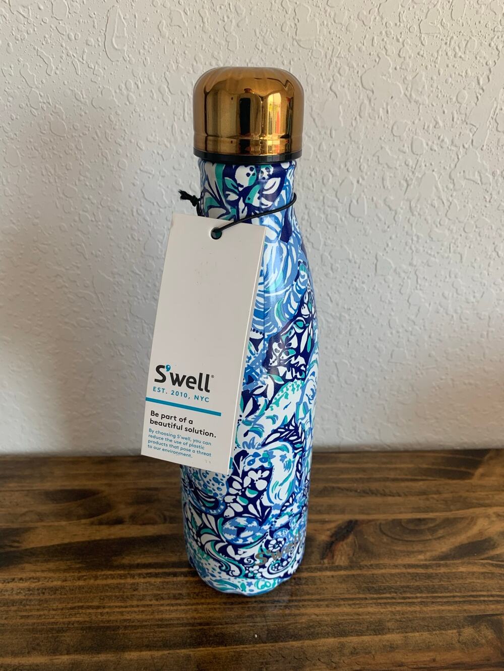 Lilly Pulitzer Swell Royale Purple Blue Animal Print 17oz NWOB